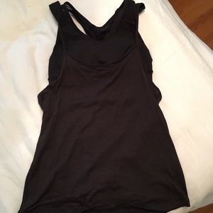 Lululemon Black Tank with Built in Bra, size 6
